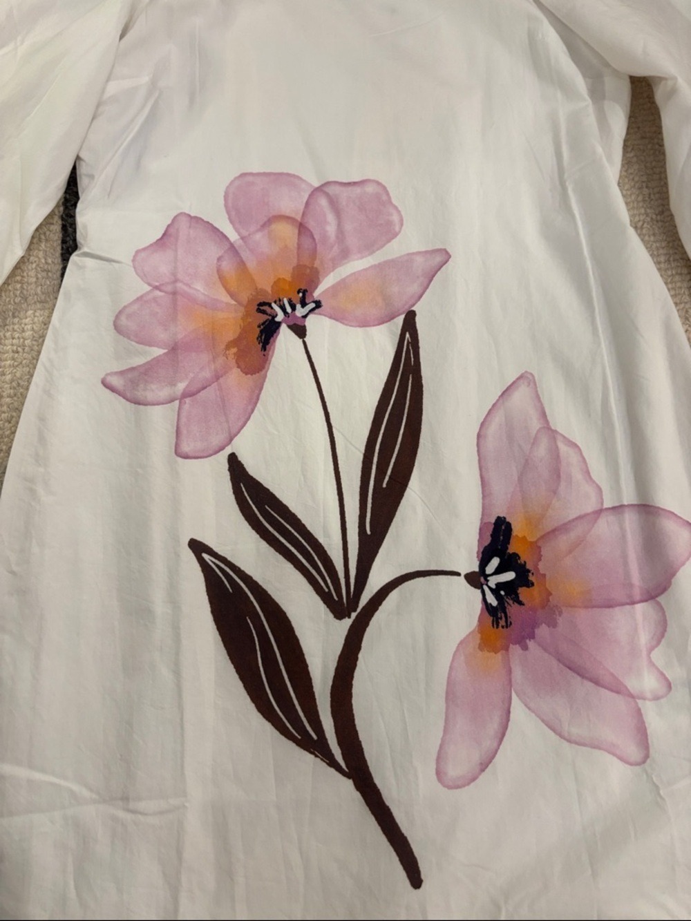 Cleobella White Pink Floral Midi Dress Small - Picture 6 of 16